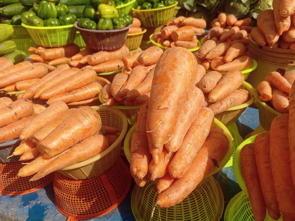 Légumes frais crus, concombre et poivron, prêts pour le gaspacho